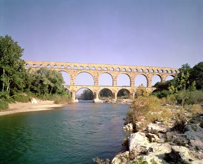 View of the aqueduct, built c.19 BC by Roman